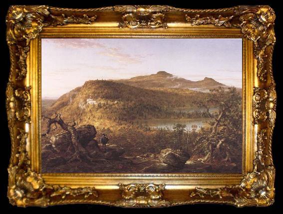 framed  Thomas Cole A View of the Two Lakes and Mountain House,Catskill Mountains Morning, ta009-2